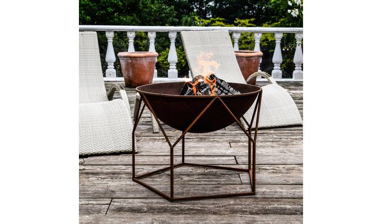 Ivyline Outdoor Buckingham Fire Pit - Rust