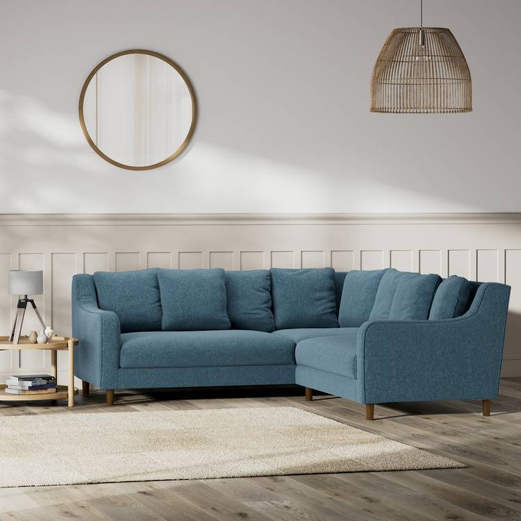 Habitat Swift Reversible Corner Sofa - Blue - Dark Leg 0