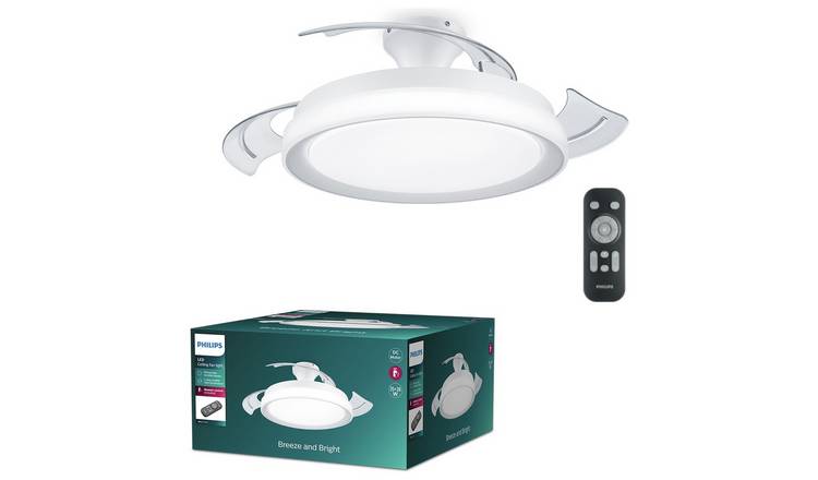 Philips Bliss Remote Control Metal LED Ceiling Fan - White