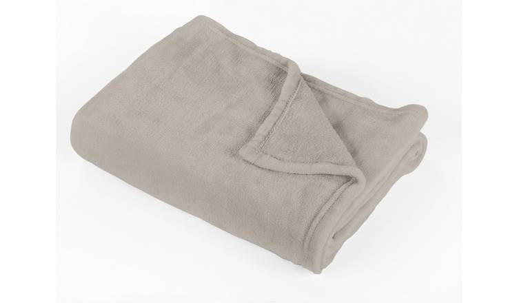 Argos Home Super Soft Fleece Throw - Taupe - 150x200cm