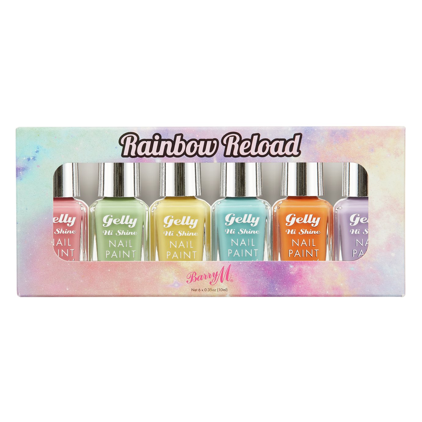 Barry M Cosmetics Rainbow Reload Nail Paint Set x 6