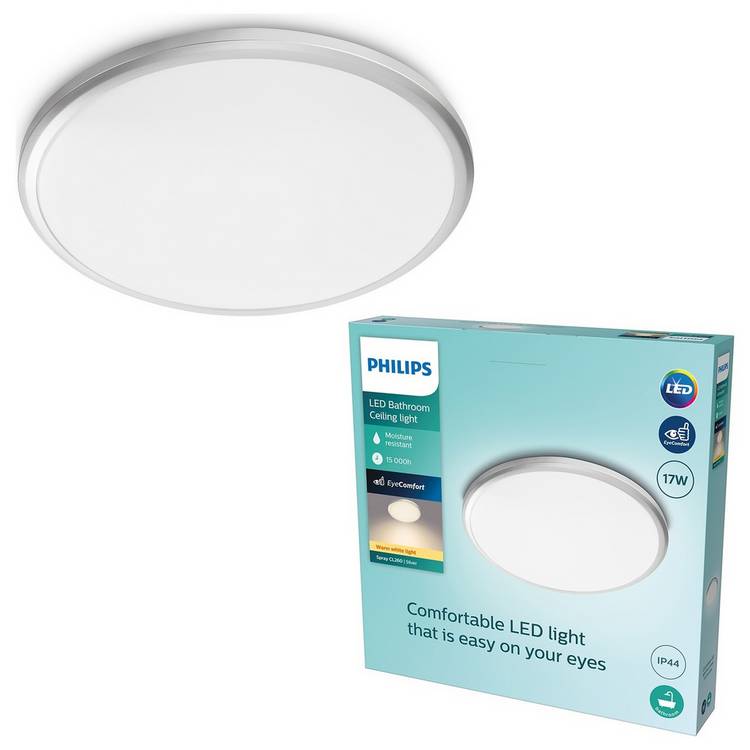 Philips Spray Luminaire Bathroom LED Ceiling Light - Chrome 0