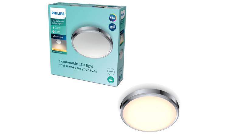 Philips Doris Luminaire Bathroom LED Ceiling Light - Chrome