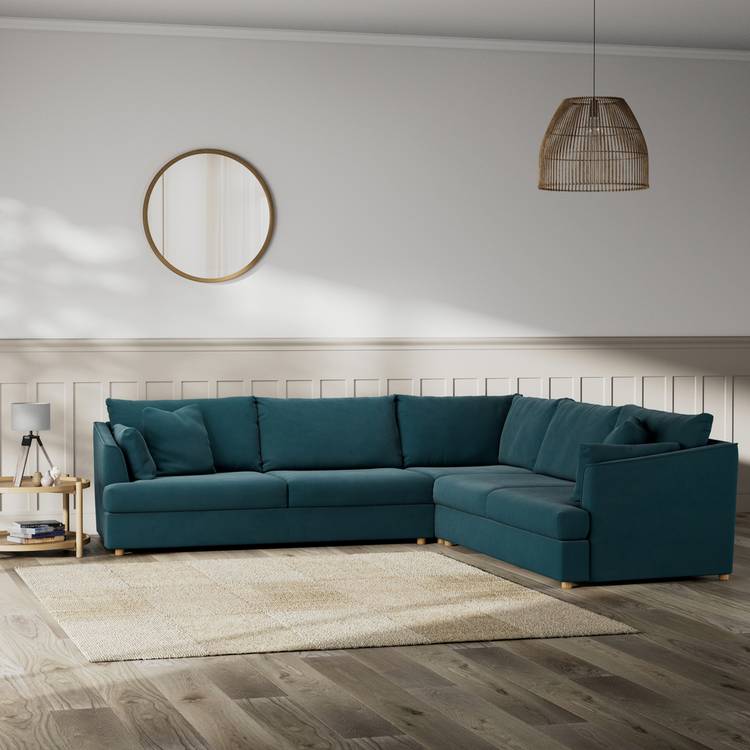 Habitat Holmfirth Reversible Corner Sofa - Teal 0