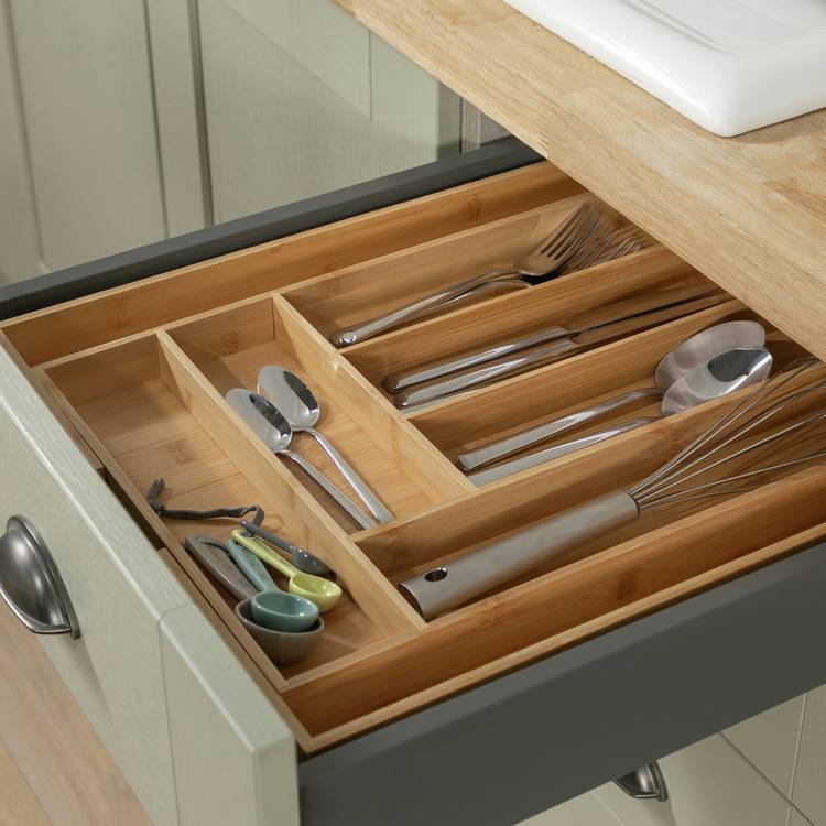 Argos Home Bamboo Expandable Cutlery Tray - Natural 0
