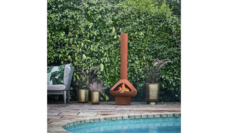 Ivyline Outdoor Fornax Fireplace - Rust