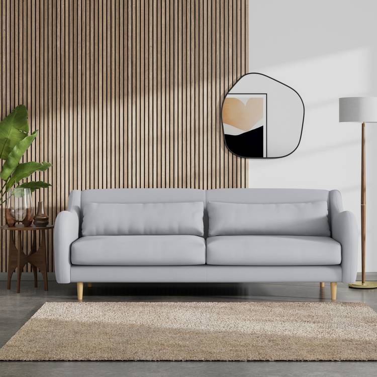 Habitat Turnmill Fabric 4 Seater Sofa - Grey - Ash Leg 0