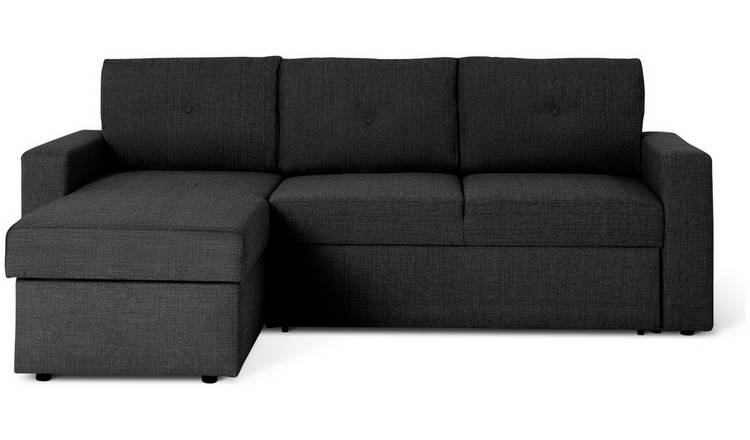 Habitat Parker Left Hand Chaise Sofa Bed - Charcoal