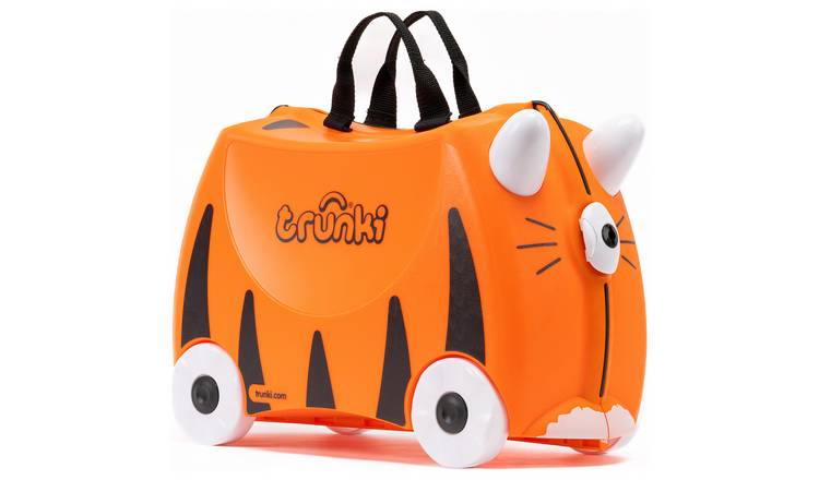 Trunki Tipu Tiger 4 Wheel Hard Kids Ride-On Suitcase -Orange