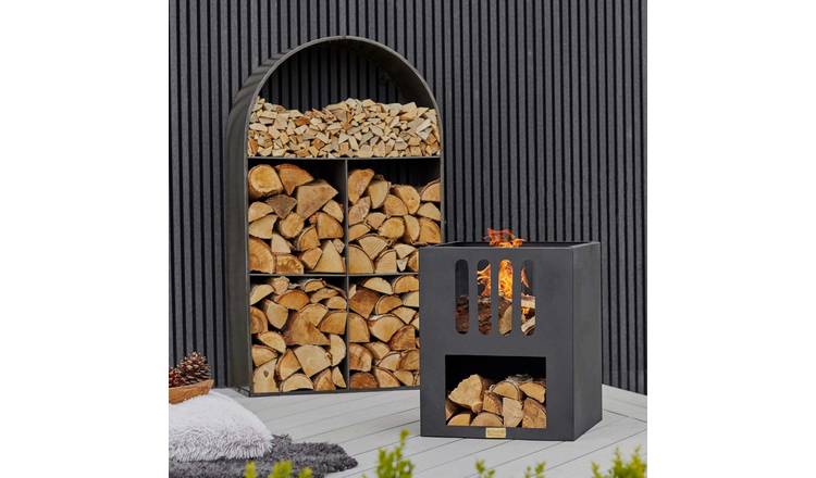 Ivyline Outdoor Libra Fire Pit - Matt Black