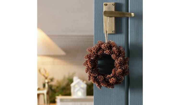 Habitat Mini Pinecone Christmas Wreath