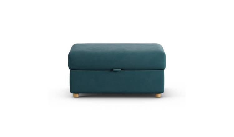 Habitat Holmfirth Fabric Footstool - Teal