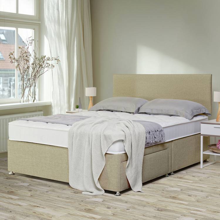 Argos Home Elmdon Single 2 Drawer Divan Bed - Natural 0