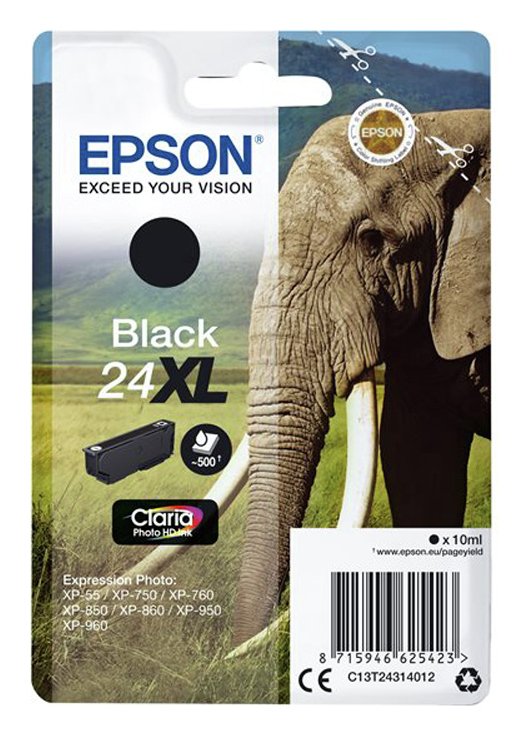 Epson Elephant 24 10 ml Black Ink Cartridge