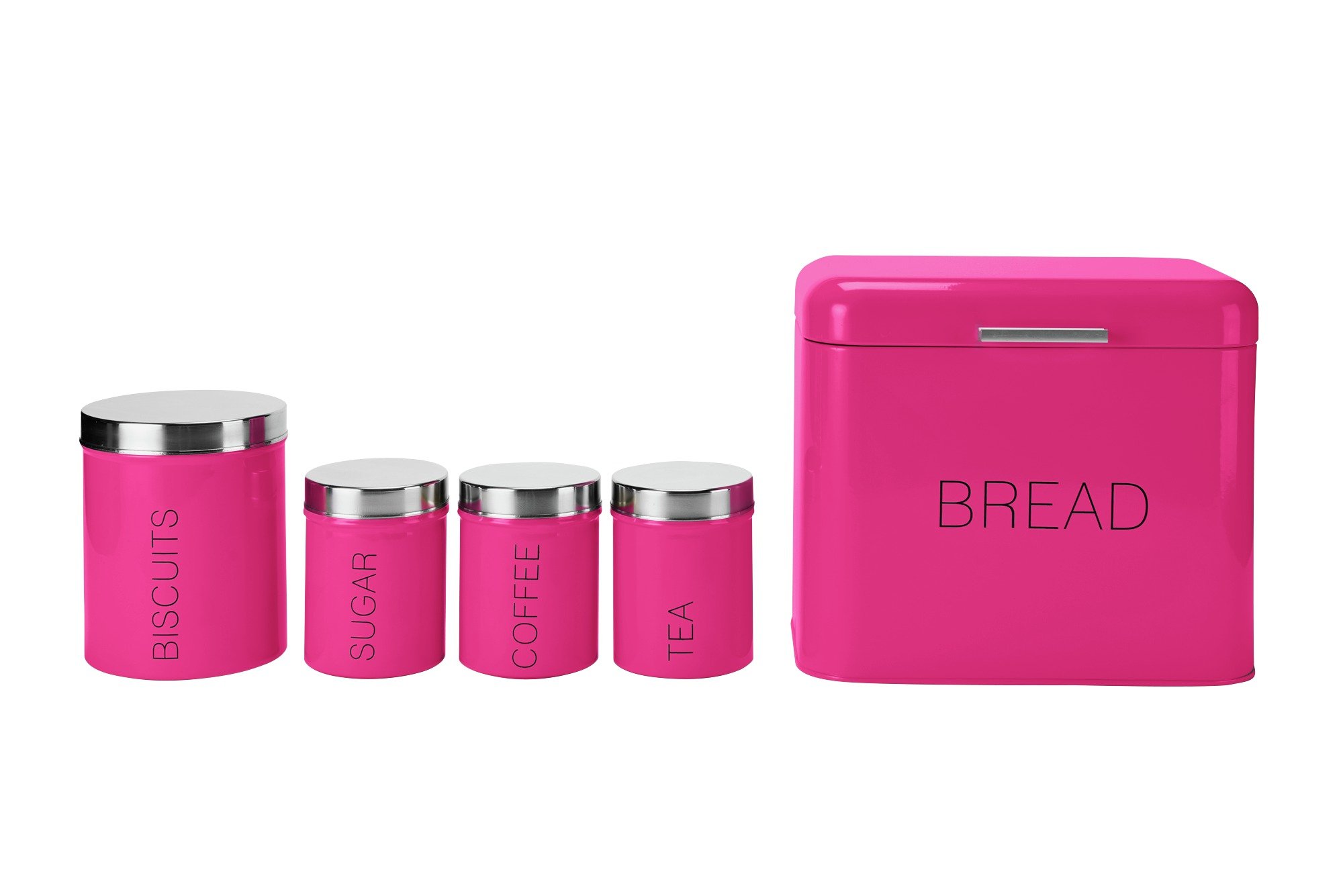 Pink tea coffee hot sale sugar canisters argos