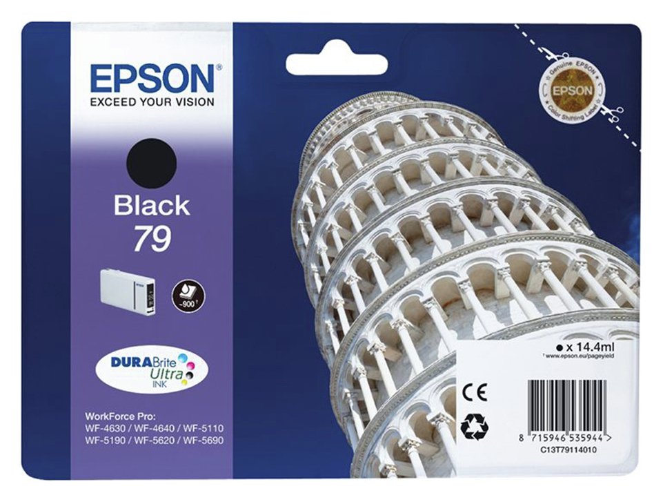 Epson Tower of Pisa 79 14.4 ml Black Ink Cartridge