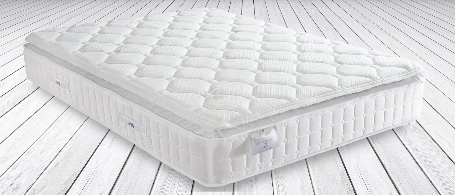 sealy posturepedic 1400 pocket latex pillowtop superking mattress