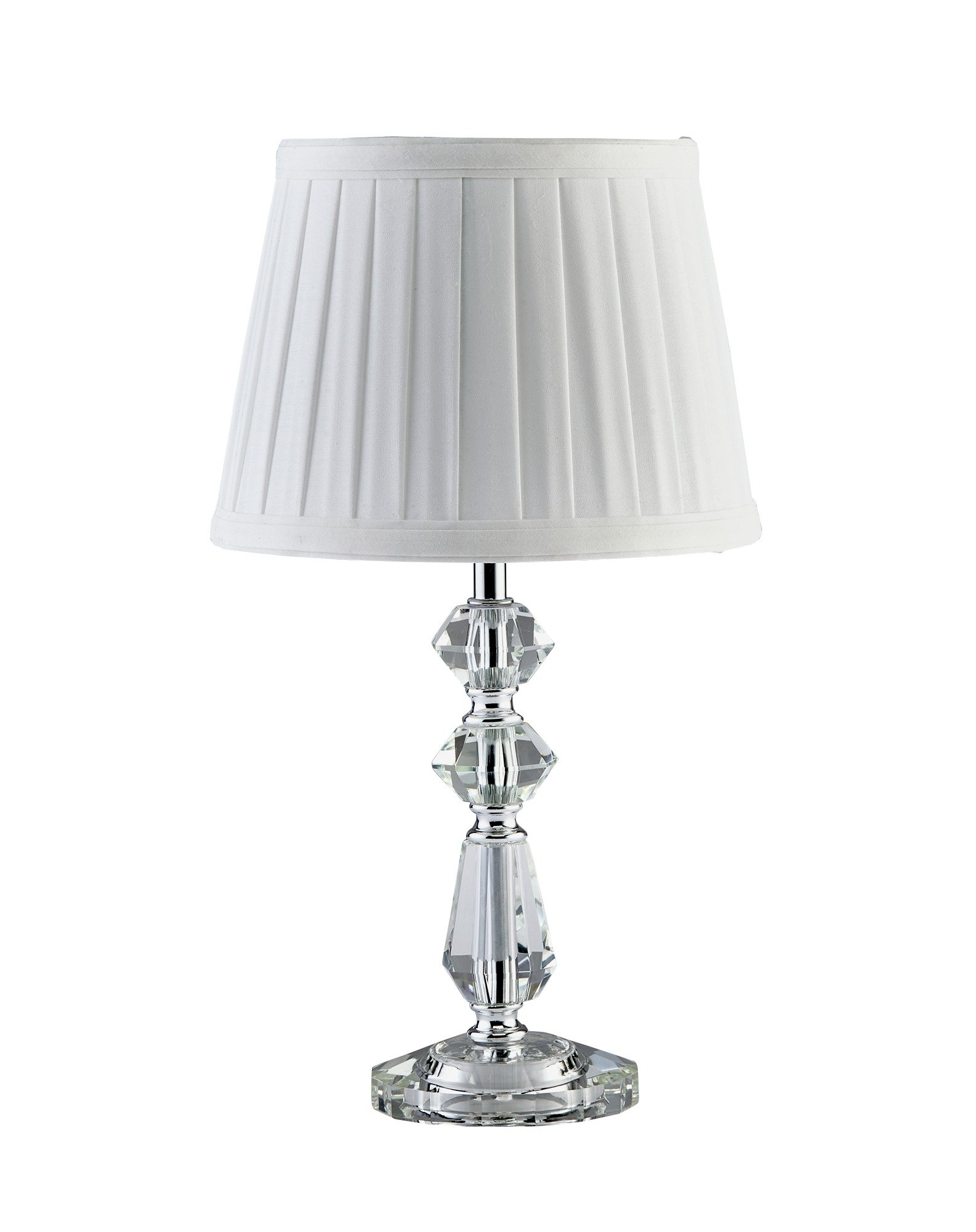 Argos Home Kilmore Glass Table Lamp With Pleated Shade 7159514