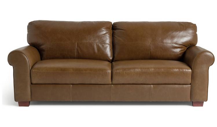 Brown leather 2024 armchair argos