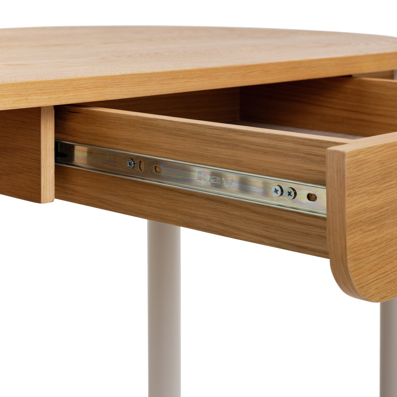 Rita 1 Drawer Office Desk - Natural 3