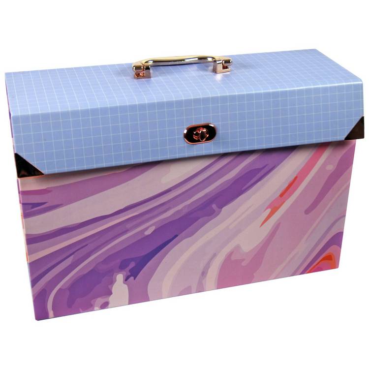 Cathedral A4 Expanding File Box - Rose Gold 0