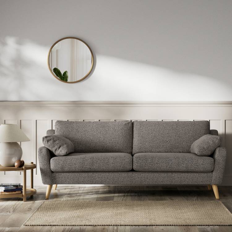 Habitat Lomond Fabric 4 Seater Sofa - Charcoal - Ash Leg 0