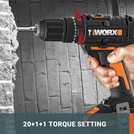 Buy Worx WX370 Cordless Impact Drill and 30 Accessories 20V