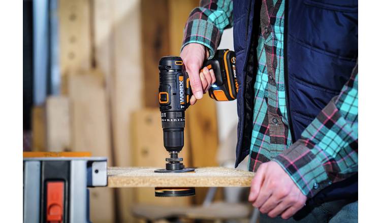 Worx WX370 Cordless Impact Drill and 30 Accessories - 20V