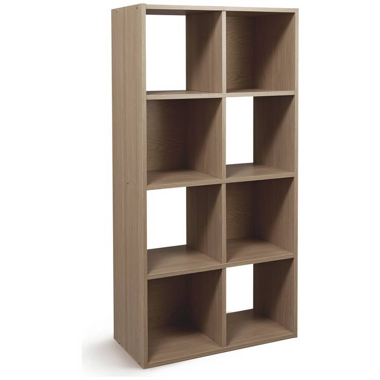 Argos Home Squares 8 Cube Storage Unit - Oak Effect 0
