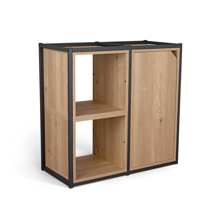 Habitat Loft Living Short Shelving and Storage Unit- Oak 0