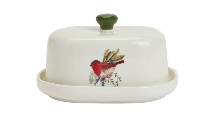 Argos Home Robin Stoneware Butter Dish