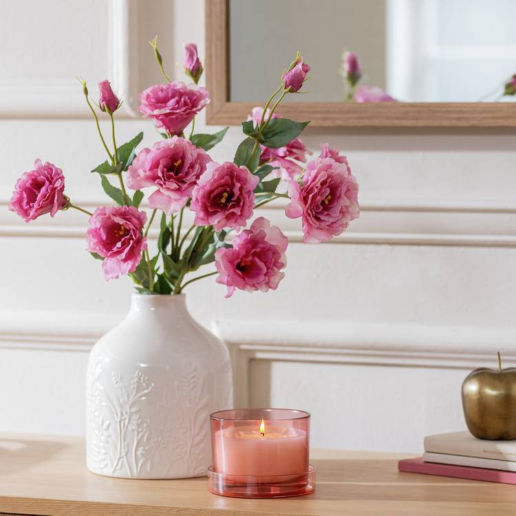 Argos Home Artificial Pink Eustoma Stems 3 Pack - 54cm 0
