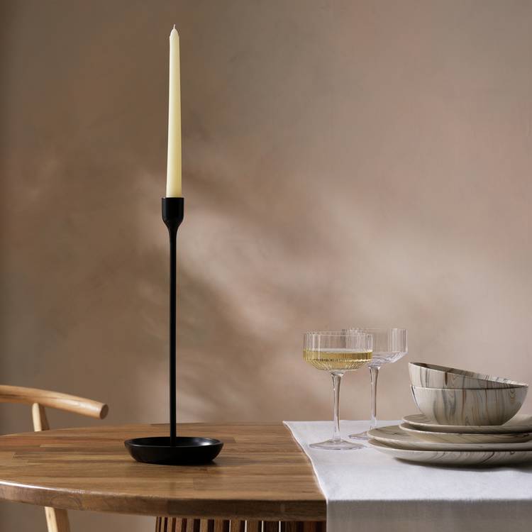 Habitat Tall Metal Candle Stick - Black 0