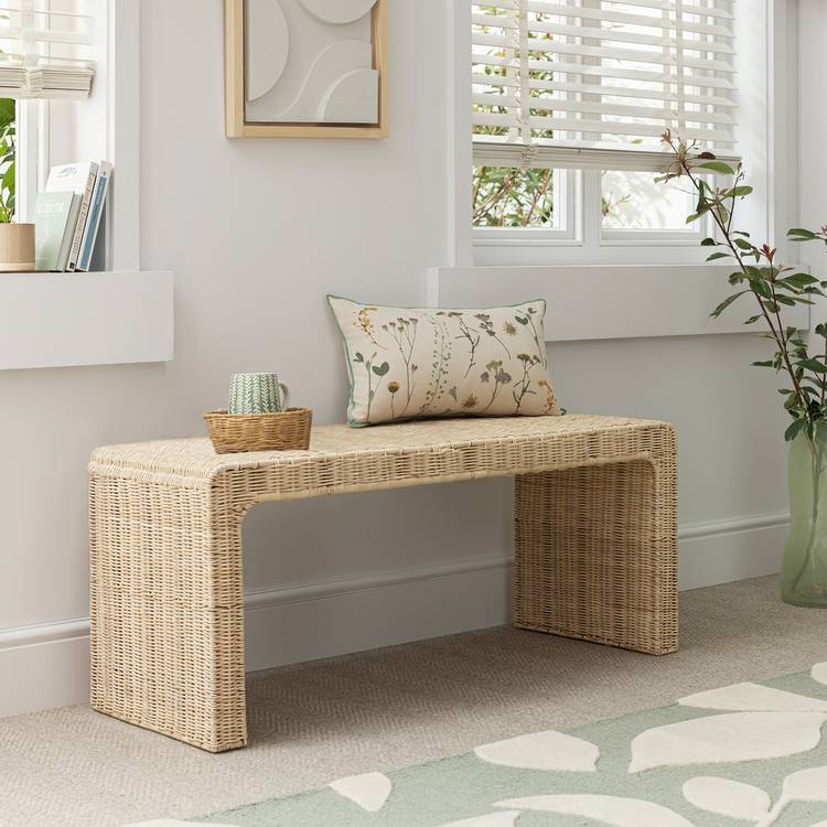 Habitat Neva Rattan Bench - Natural 0