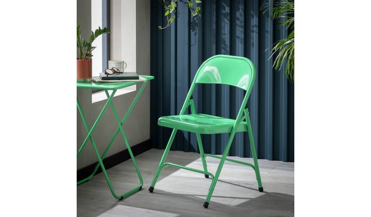 Habitat Macadam Metal Folding Chair - Green