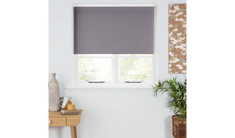 Argos Home Blackout Slate Grey Roller Blind - 180cm