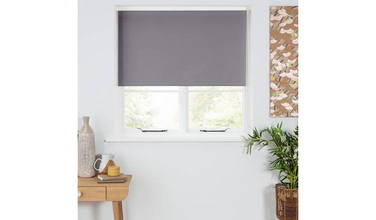 Argos Home Blackout Roller Blind 6ft -Slate Grey