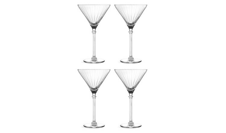 Habitat Optic Set of 4 Martini Glasses