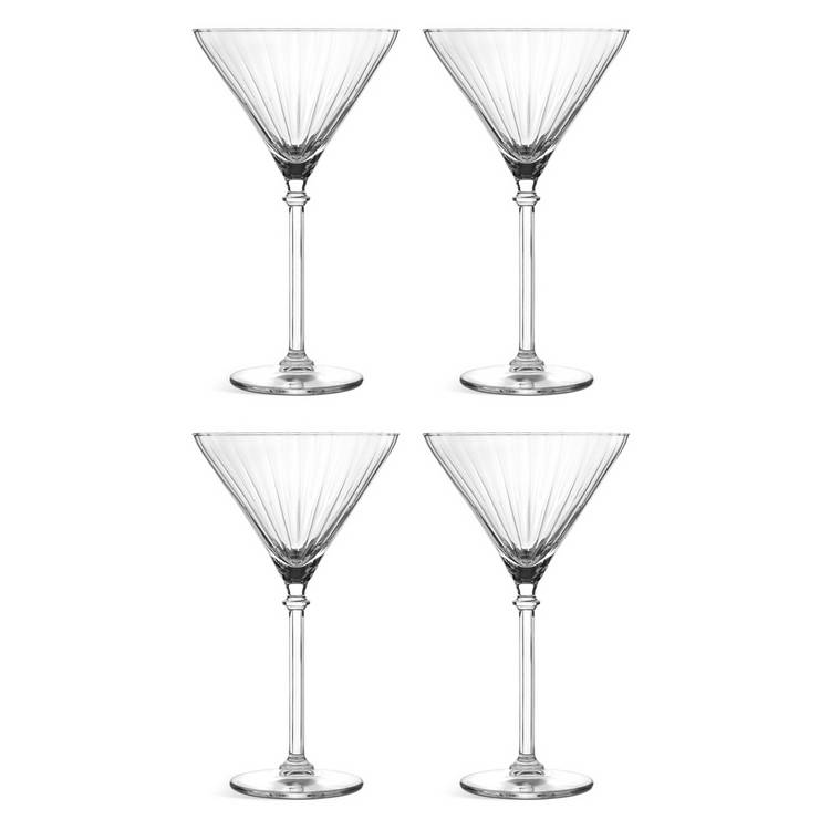 Habitat Optic Set of 4 Martini Glasses 0