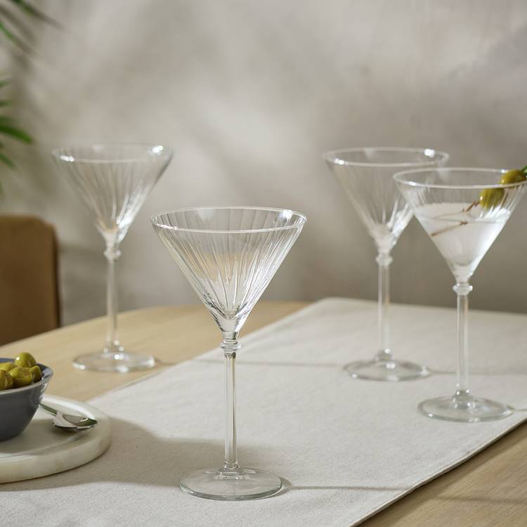 Habitat Optic Set of 4 Martini Glasses 0