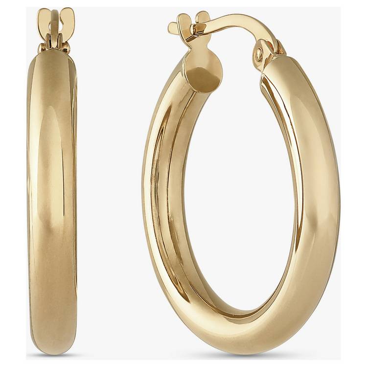 Revere 9ct Yellow Gold Creole Hoop Earrings 0