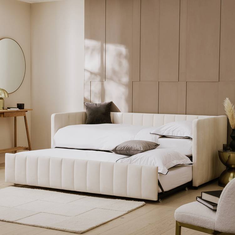 Argos Home Pandora Trundle Day Bed - Cream 0