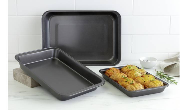 Buy Argos Home 3 Piece Baking Tray Set, Bakeware