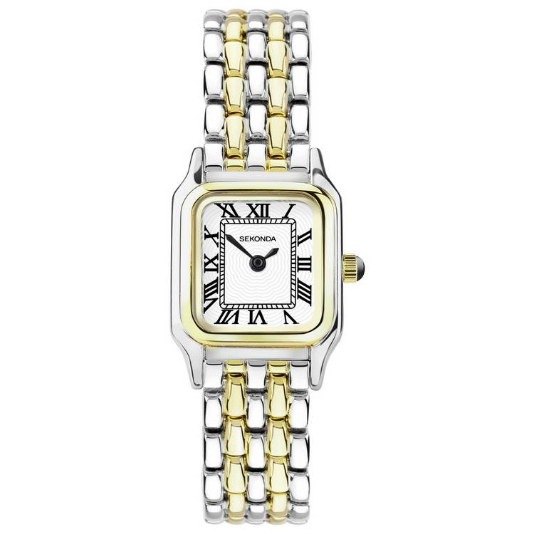 Sekonda Monica Ladies White Dial Two Tone Bracelet Watch 0