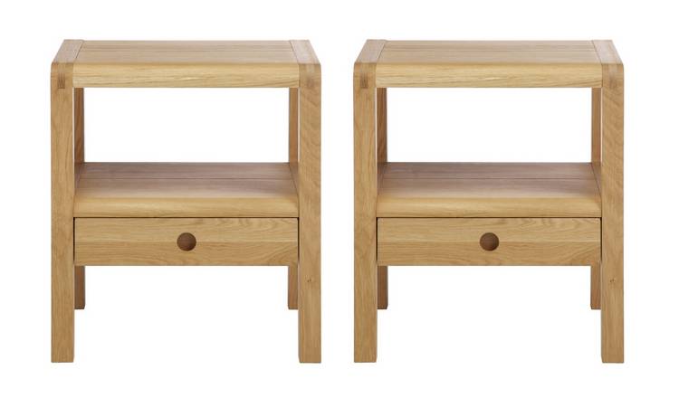 Habitat Radius 2 Bedside Tables Set - Oak