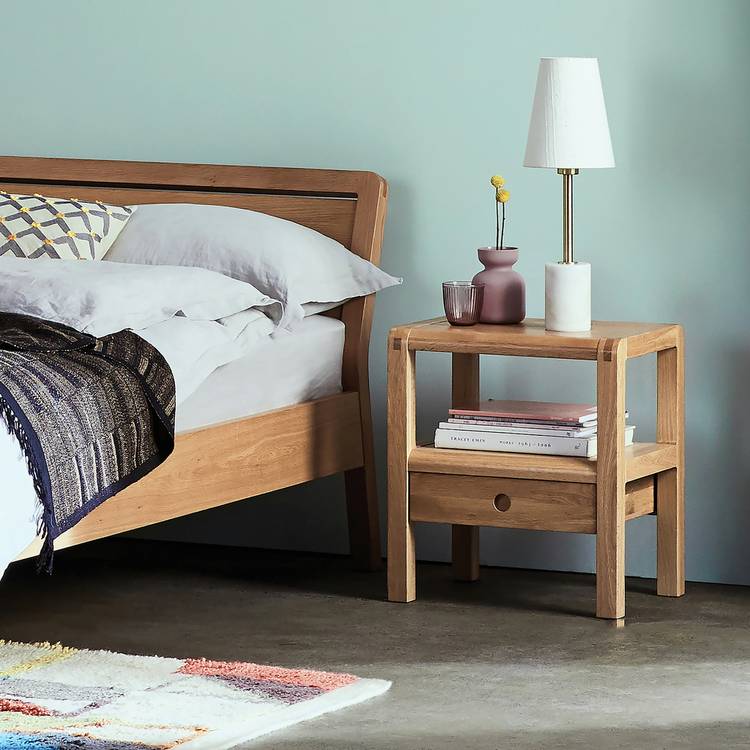 Habitat Radius 2 Bedside Tables Set - Oak 0