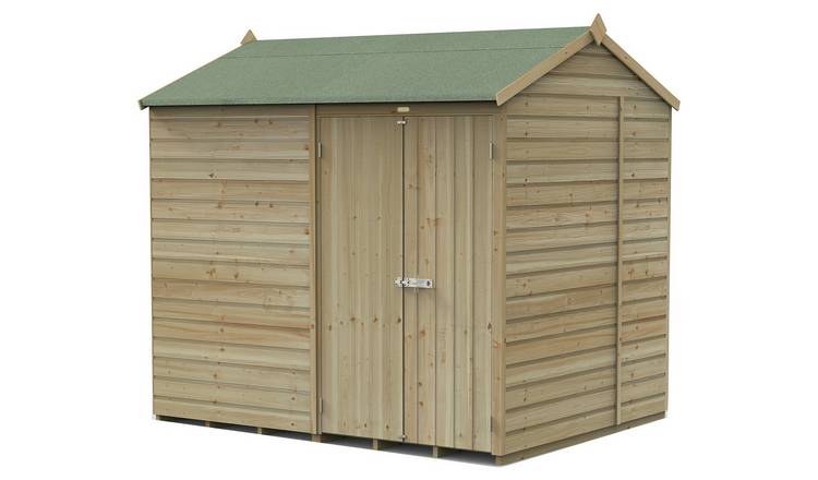 Forest Beckwood Shiplap Windowless Reverse Apex Shed - 8x6ft