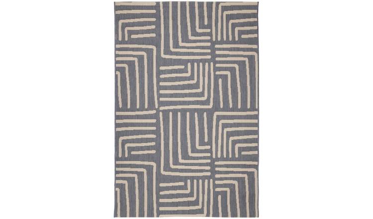 Homemaker Polypropylene Blue Rectangle Rug - 120 x 170cm