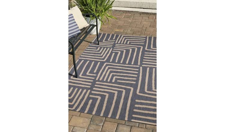 Homemaker Polypropylene Blue Rectangle Rug - 160 x 230cm