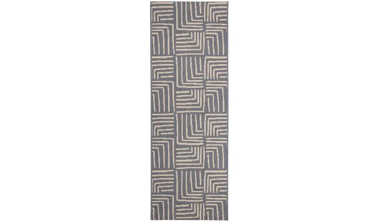 Homemaker Polypropylene Blue Rectangle Runner - 67 x 200cm